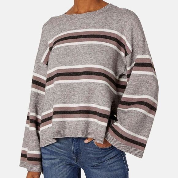 cupcakes & cashmere Sweaters - Cupcakes And Cashmere Sweater Size L Women's Amour Striped Pullover Wide Sleeve